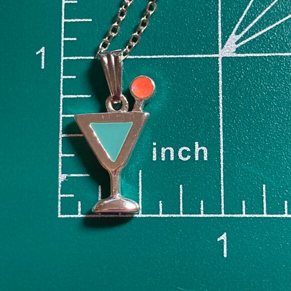 Martini Glass Drink Cocktail Zipper Pull & Purse Bag Charm  Great whimsical addi - Picture 8 of 9